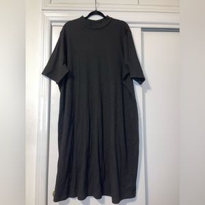 Mock neck midi dress